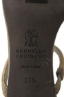 Brunello Cucinelli Women Stiletto Monili Strap Slingback Sandals Brown Gold 37.5 — photo 5