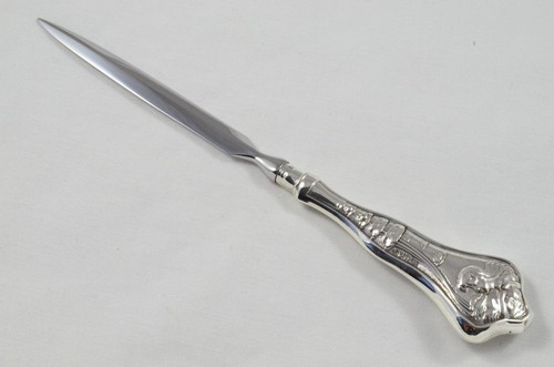 Antique Birmingham Solid Silver Handle Letter Opener Beaulieu Pattern 1888 - Picture 2 of 6