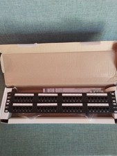 Lot of 2 SCP 24-Port CAT5E Patch Panel 10/100/1000 1RU Rack Mount - New