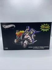 Hot Wheels Batman Classic TV Series Batcycle w/Batman & Robin - CMC85 Elite 1:12