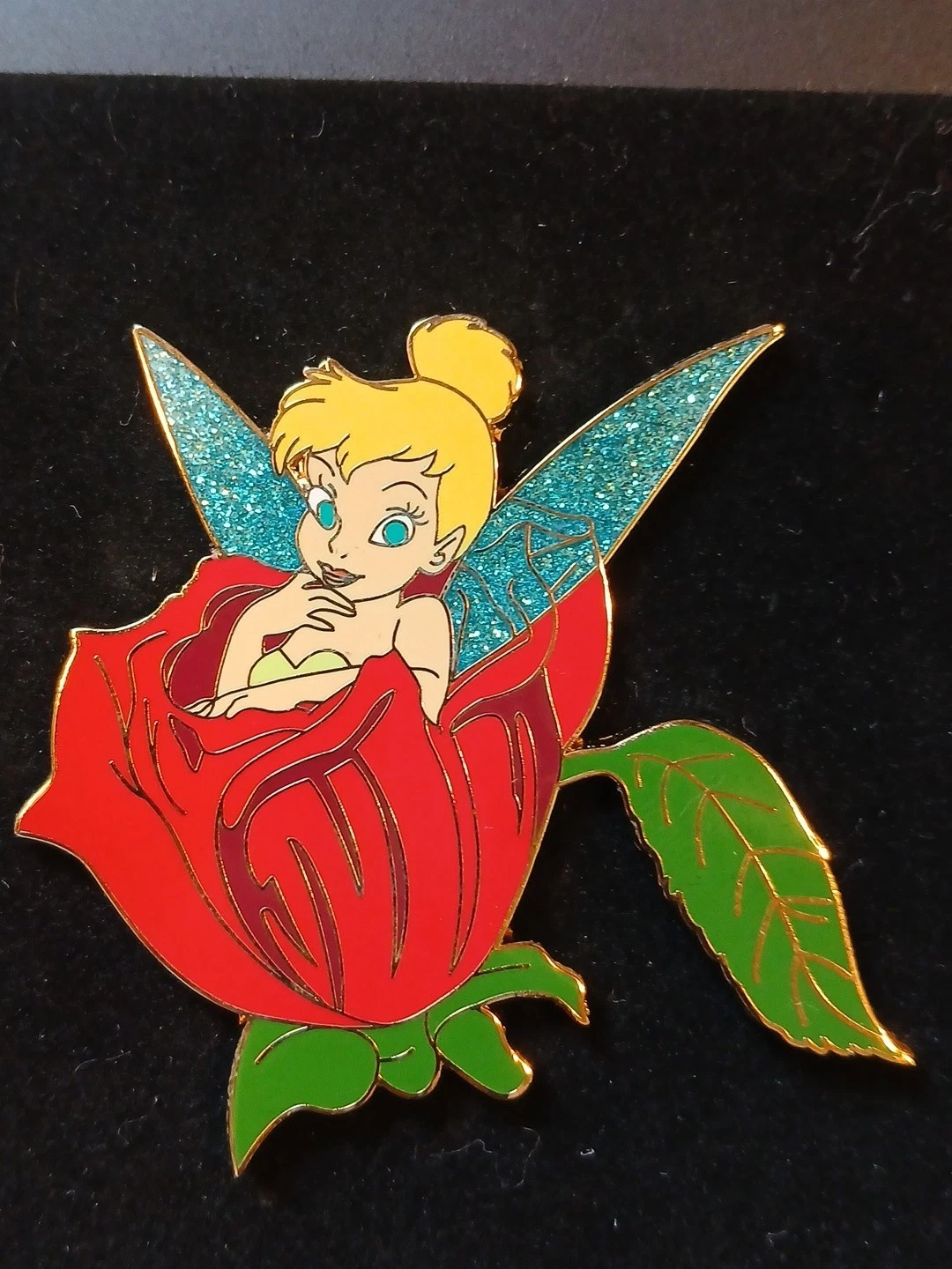DIISNEY TINKER BELL IN RED ROSE NATURE SERIES JUMBO LE 100 PIN SHOPPING DS VHTF