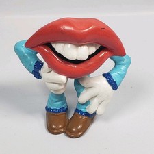 Tang Lips Figure 1989 Applause PVC Vintage Hardees Promo Toy 80s Cake Topper HTF
