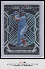 2021 Panini Obsidian #9 Vladimir Guerrero Jr. Electric Etch Carolina Blue