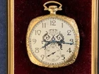 ANTIQUE 1923 Elgin Grade 315 12s 15j Art Deco 14k GF 25 year Pocket Watch RUNs