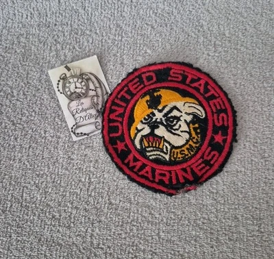 écusson / insigne tissu corps des marines Bulldog U.S. M.C united states marines - Photo 1/4