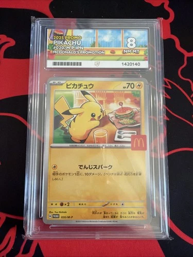 Nintendo Pikachu Promo 020/M-P Japanese McDonald's Promotion ACE 8 Card