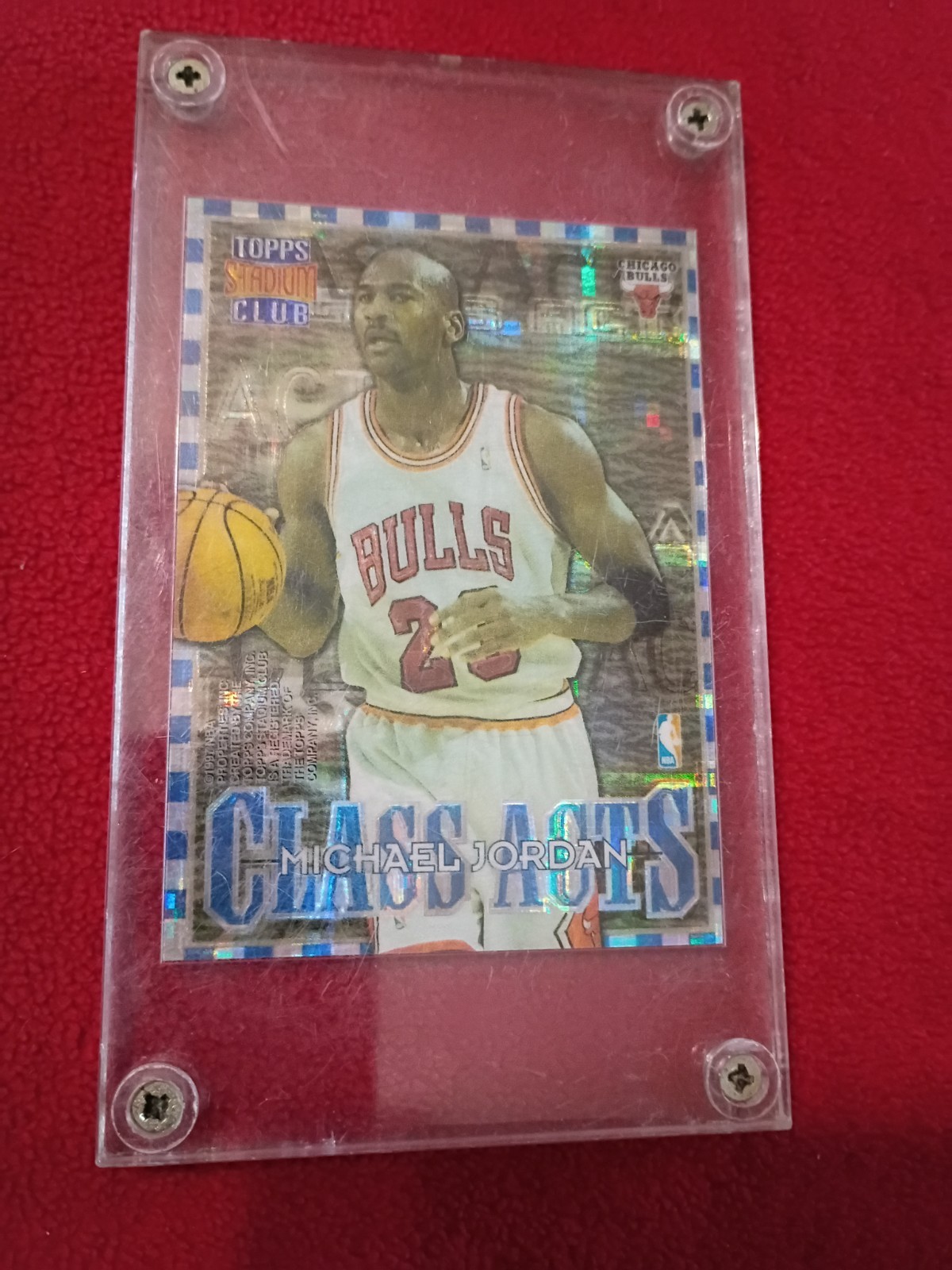 🔥1996-97 STADIUM CLUB CLASS ACTS REFRACTOR #CA1 MICHAEL JORDAN JERRY STACKHOUSE