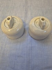 1v2 Unverbauter Originaler Porzellan Bakelit Drehschalter Lichtschalter Aufputz