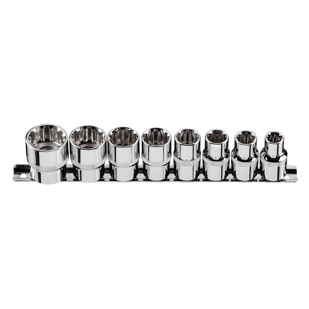 Neo Grau Vielzahn-Steckschlüssel 1/2", 8Er-Set - Bild 2