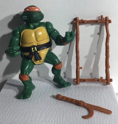 VTG 1988 Michaelangelo Soft Head TMNT Figure Teenage Mutant Ninja Turtles