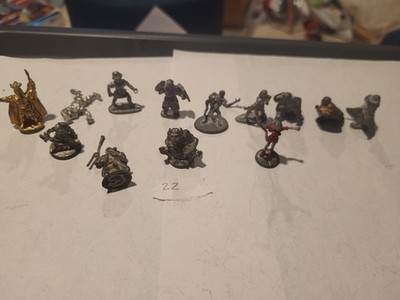 Vintage Fantasy Metal Miniatures Lot Of 13 Some Ral Partha D&D RPG Figures 