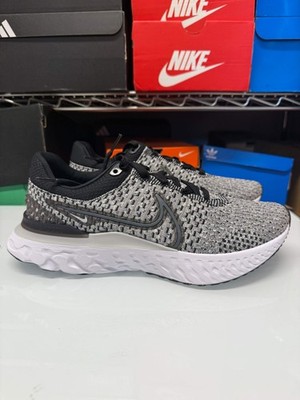 Nike Men's React Infinity Run Flyknit 3 Shoes Black Grey White DH5392-006