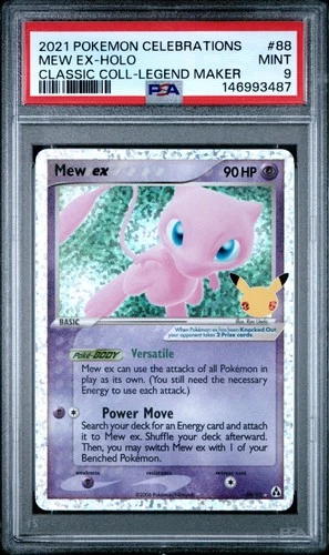 2021 POKEMON CELEBRATIONS CLASSIC COLLECTION #88 MEW EX-HOLO PSA 9