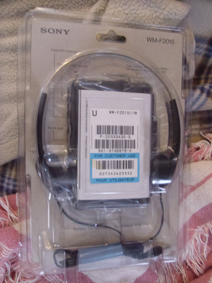 Sony Walkman FM/AM Radio Cassette Player Black WM-F2015 *Needs New Belts - Foto 8