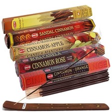 Hem Incense Sticks Variety Pack #8 and Incense Stick Holder Bundle with 5 Cin...