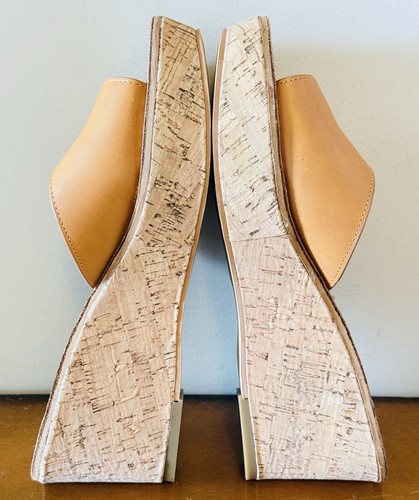 J. McLaughlin Damen-Keilsandalen hellbraunes Leder & Kork Größe 9 - Bild 8 von 10