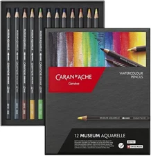 Caran d'Ache Museum Aquarelle Pencil Sets Museum Intro set of 12 colours...