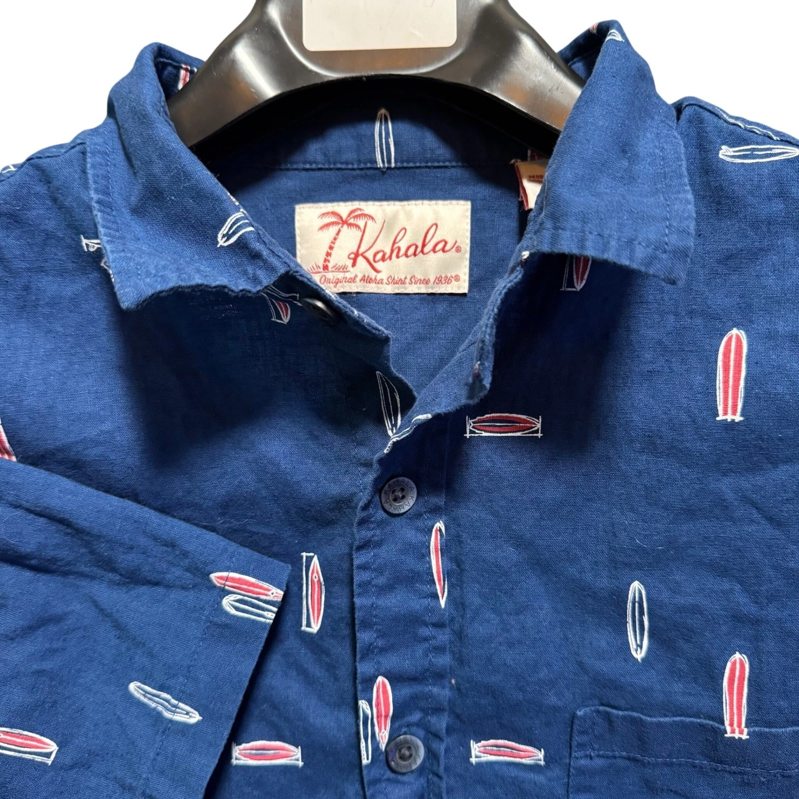 Kahala The Original Aloha Mens Shirt Since 1936 Surfboard Print Button Up M AOP
Opens in a new windo
