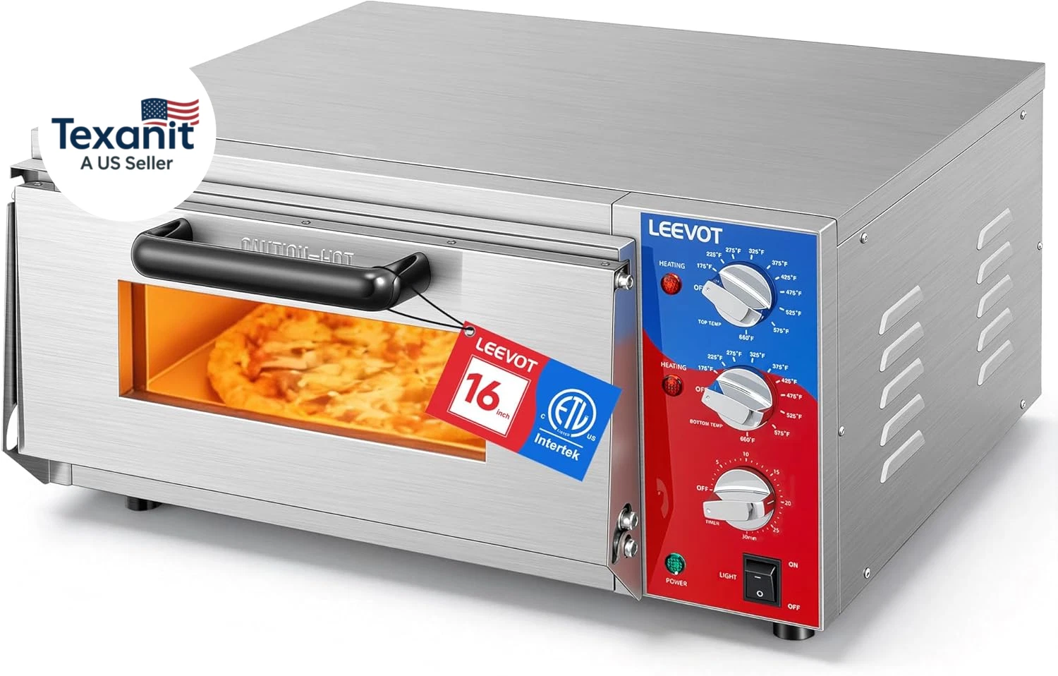 16" Single-Deck Commercial Pizza Oven | 1800W Countertop Electric Pizza Maker wi
Opens in a new wind