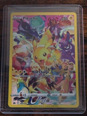 Pokémon TCG Pikachu Crown Zenith Alternative Art Holo Card 160/159