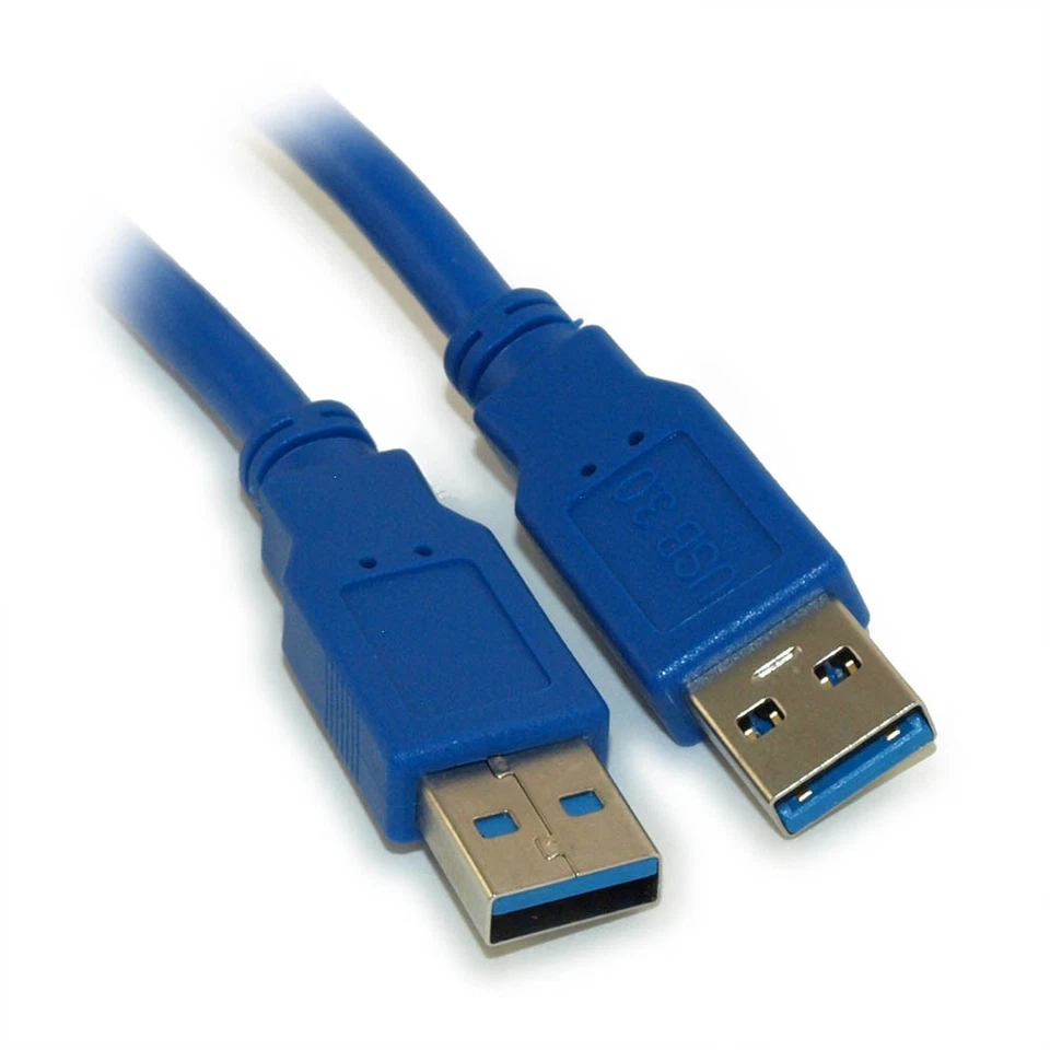 1.5ft USB 3.2 Gen 2 SUPERSPEED 10Gbps Type A Male to A Male Cable BLUE - Image 2 of 3