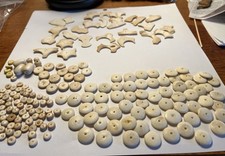 Vintage Wooden Assortment Of Great Beads  lot Of 170