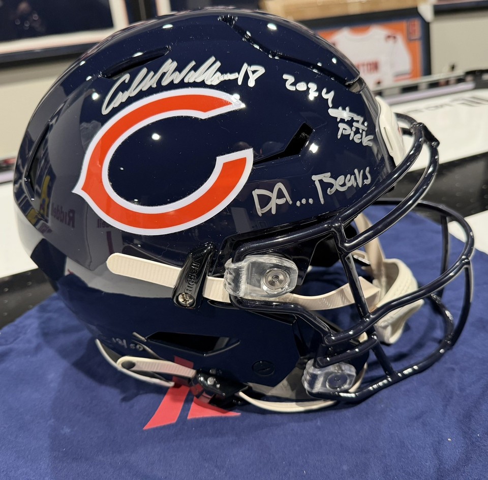 Caleb Williams Signed Chicago Bears Flex Helmet Fanatics Multiple ...