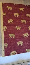 ANDREW MARTIN CURTAIN FABRIC JEHAN ELEPHANT DESIGN 63 X 57 inches.