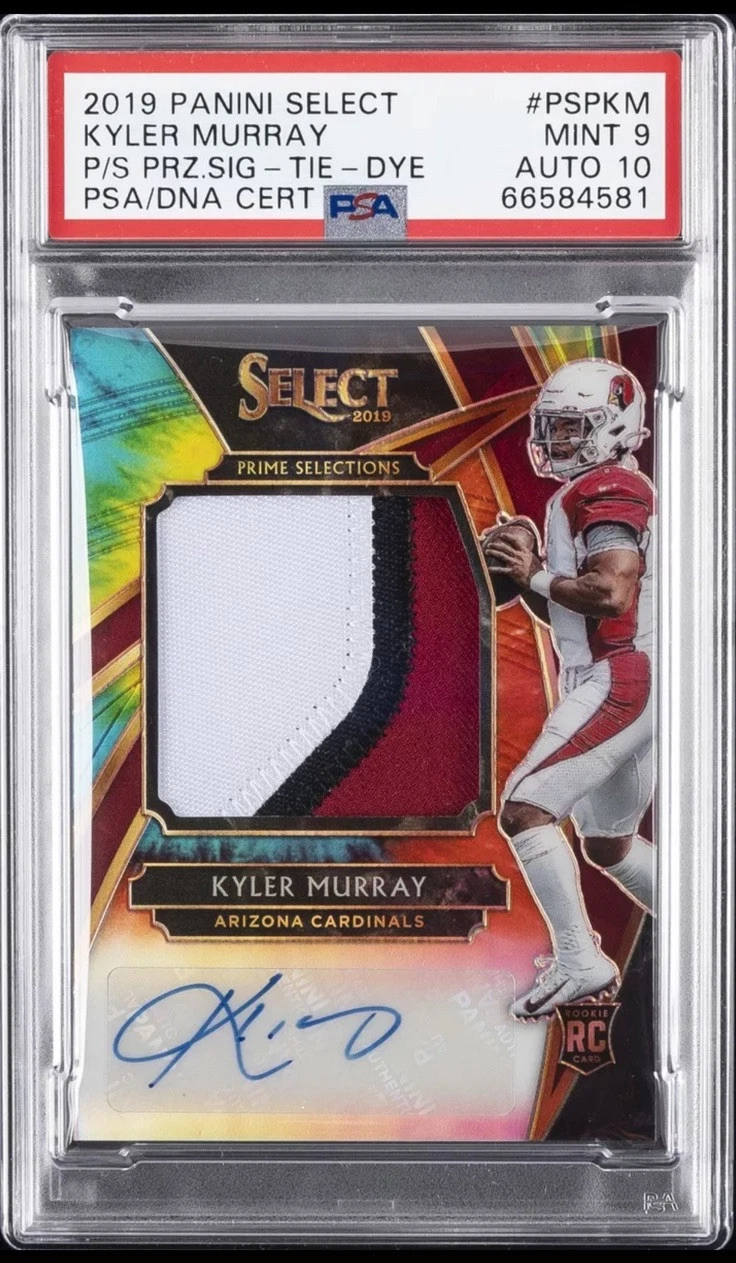 Kyler Murray Panini Select Prime Selections Prizm Signatures #PSPKM Tie-Dye