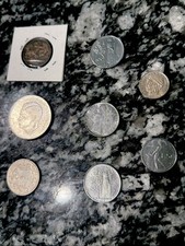 World Silver Coin Lot – Romania, Portugal, Italy (WWII Era)  .835 Silver 500 Lei