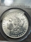 1887 Morgan silver dollar PCGS MS 64 VAM neck hook #624 GUARANTEE GENUINE