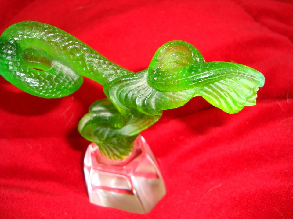 FIGURINE MOINEAU BLEU , Oiseau Pate De Verre Daum France EUR 180,00 - FR