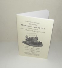 Hammond Ideal Typewriter Instruction Manual Reproduction thumbnail
