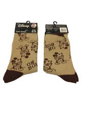 Disney Mickey Mouse OH BOY Novelty Crew Socks 1 Pair Adult Size 9-13 NWT
