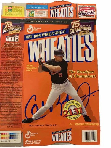 Collectible Cal Ripken Jr Iron Man Wheaties Box - 1999 - Picture 1 of 2