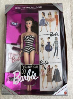 Doll Figure Mattel Barbie 35th Anniversary Black Hair Special Ed