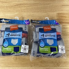 Hanes Lot of 2 Boys 4 Count Tagless Wicking Comfort Flex Waist Briefs Size 2T-3T