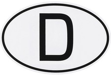Zehn 10 St&uuml;ck Deutschland D-Schild D Aufkleber Sticker 7 x 5 cm FasCal Folie