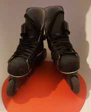 AS-IS BAUER H1 Off Ice Hockey Inline Roller Blades Skates Black - Pre-owned