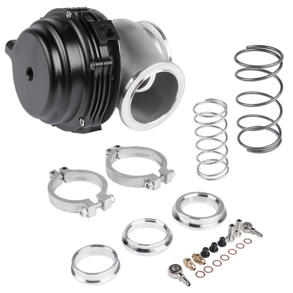 44mm External Wastegate For Turbo - TIAL V-Band Flange, MV-R Style, 14 PSI Spring (Anodized Black)