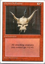 Magic the Gathering Orcish Oriflamme Core Set 4th Edition MTG Free Shipping!