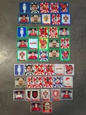 TOPPS UEFA EURO 2024 stickers - BLUE / GREEN / TOPPS FOIL PARALLELs - the RAREST