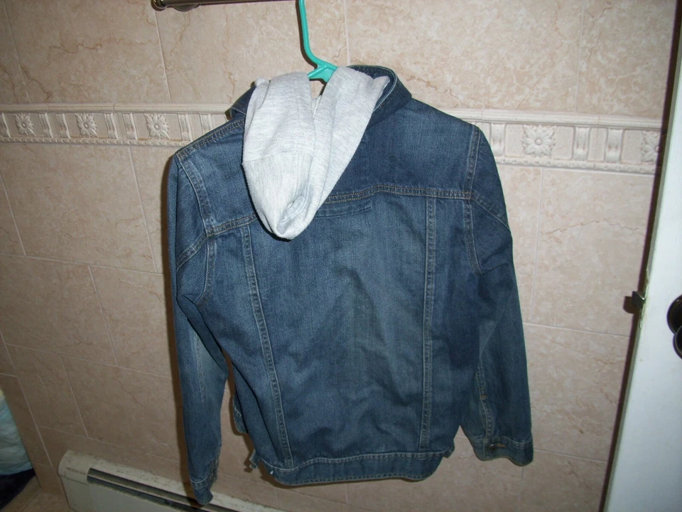 ROUTE 66 Girls Hooded Denim Jacket size XL 14 16 lightly used - Image 2 of 4