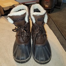 London Fog Collection LFG MOORGATE Black/dark Brown/ivory kids boots size 1