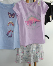 4 PC SET Girls Size 5 Jumping Beans Tops Shorts Skirt Lot NEW NWT Butterfly