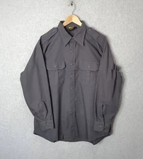 Propper Tactical Shirt Work BDU Long Sleeve Graphite Gray Sz Large Rip Stop NWOT