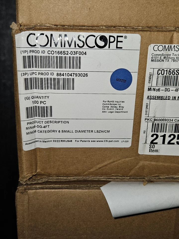 CommScope Systimax  CO166S2-03F004 MiNo6 Cat 6 Reduced Diameter Patch Cord - Image 2 of 2