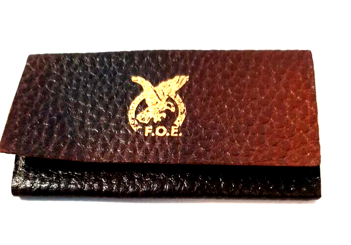 F.O.E. Leather Pouch Card holder Wallet Fraternal Order of Eagles