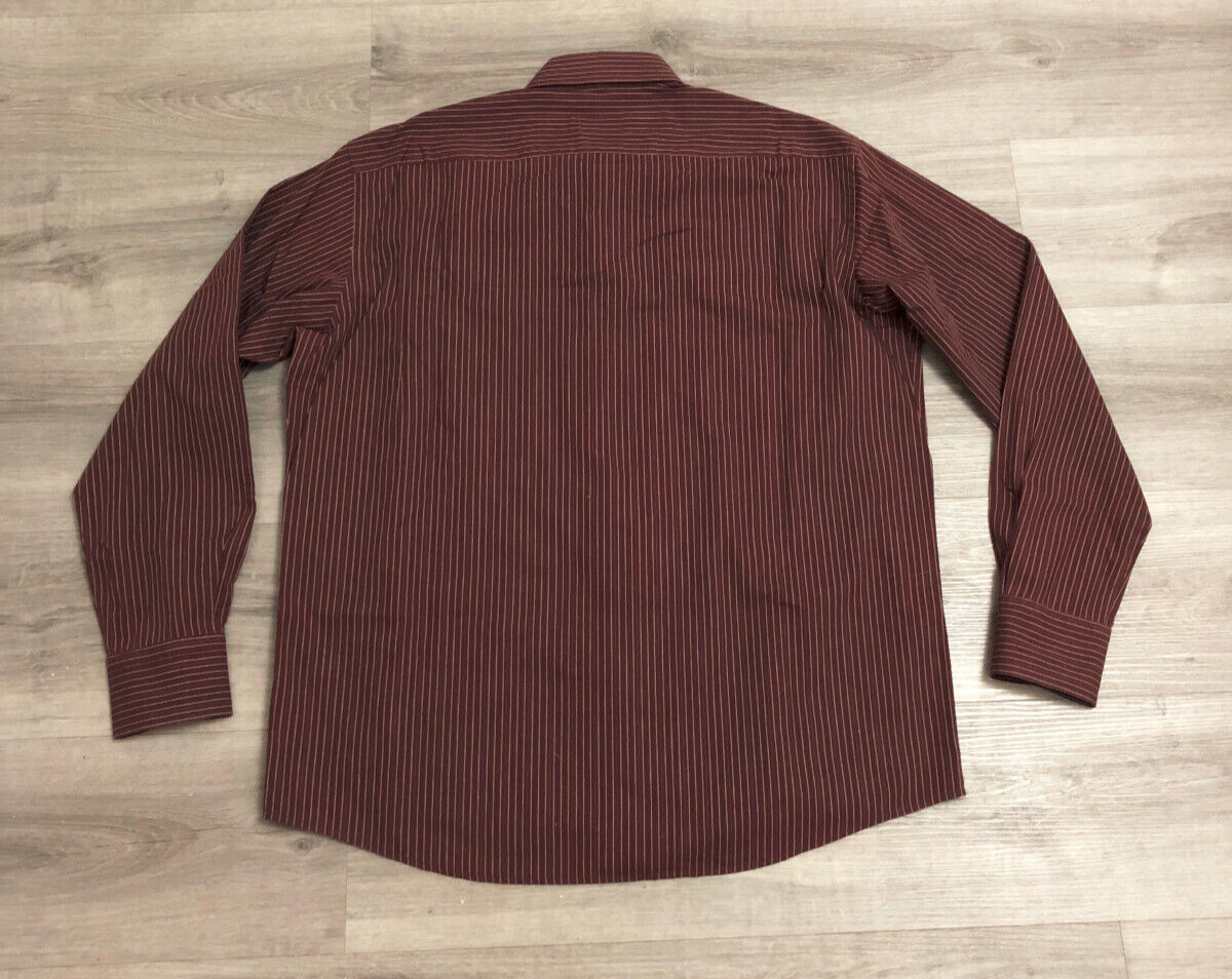 Camicia a righe Yves Saint Laurent YSL marrone taglia XL 43 44