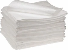 PRO-SAFE White Oil Sorbent High Absorbency Polypropylene Pads: 200 Pack, 17"x15"